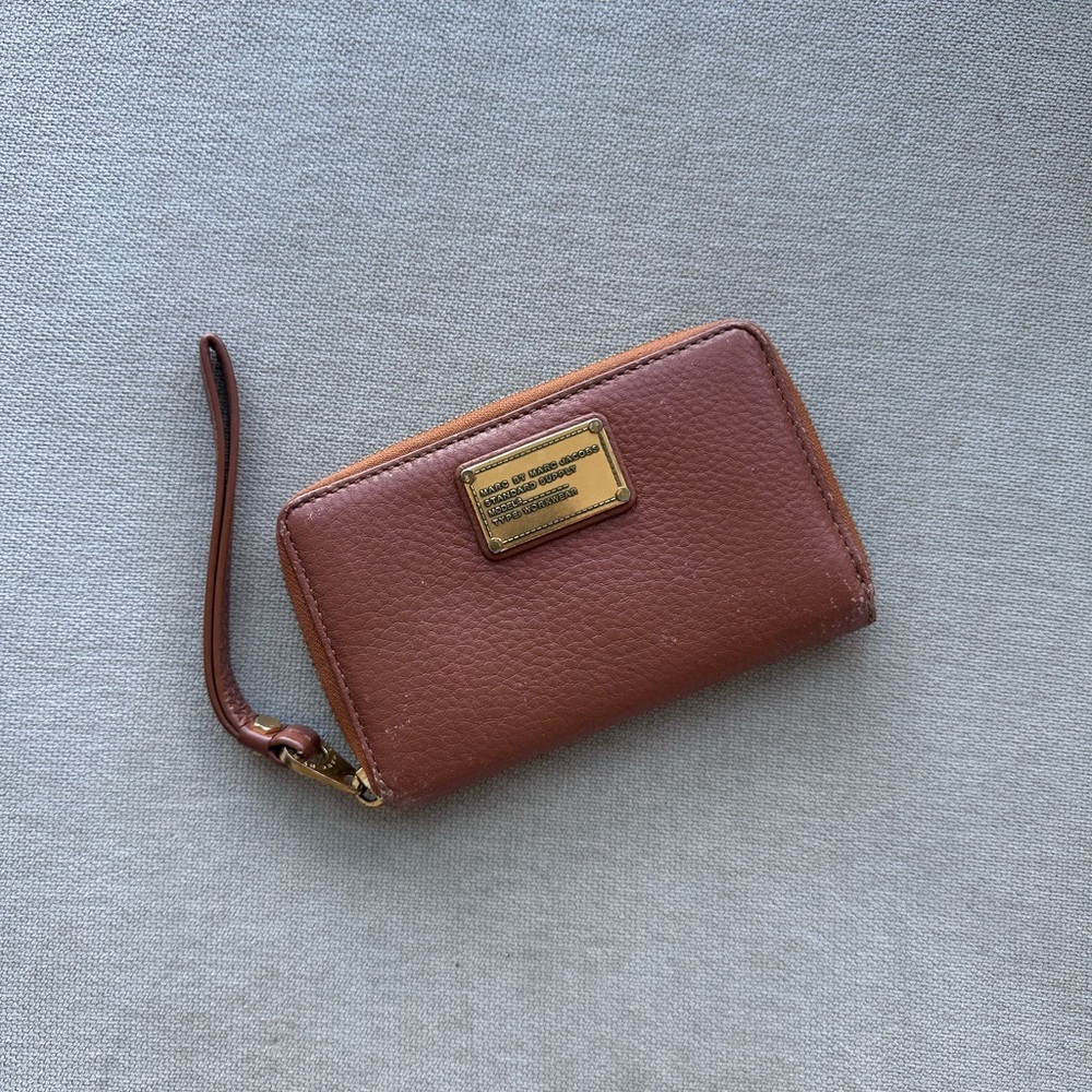 Marc by Marc Jacobs Pink Wristlet Wallet with Gold Accents